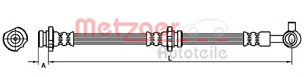 METZGER 4110868 Тормозной шланг для NISSAN NV200 / EVALIA (Ниссан Нv200 / эvалиа) METZGER 4110868 Тормозной шланг для NISSAN NV200 / EVALIA (Ниссан Нv200 / эvалиа)