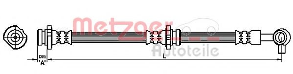 METZGER 4110869 Тормозной шланг для NISSAN NV200 / EVALIA (Ниссан Нv200 / эvалиа) METZGER 4110869 Тормозной шланг для NISSAN NV200 / EVALIA (Ниссан Нv200 / эvалиа)