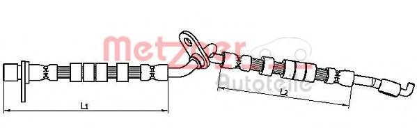 METZGER 4110873 Тормозной шланг для MAZDA 6 (Мазда 6) METZGER 4110873 Тормозной шланг для MAZDA 6 (Мазда 6)