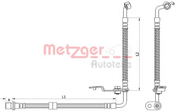 METZGER 4110878 Тормозной шланг для MAZDA (Мазда) METZGER 4110878 Тормозной шланг для MAZDA (Мазда)