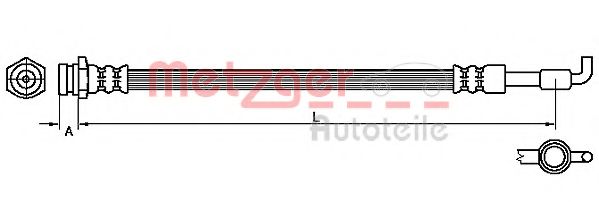 METZGER 4110880 Тормозной шланг для MAZDA (Мазда) METZGER 4110880 Тормозной шланг для MAZDA (Мазда)