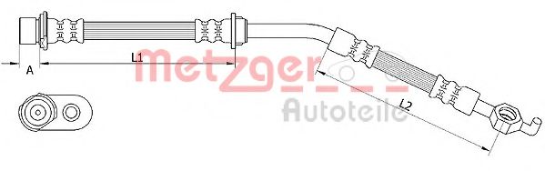 METZGER 4110966 Тормозной шланг для TOYOTA VITZ (Тойота/тоета Vитз) METZGER 4110966 Тормозной шланг для TOYOTA VITZ (Тойота/тоета Vитз)