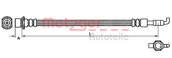 METZGER 4110971 Тормозной шланг для TOYOTA VERSO S (Тойота/тоета Vэрсо с) METZGER 4110971 Тормозной шланг для TOYOTA VERSO S (Тойота/тоета Vэрсо с)