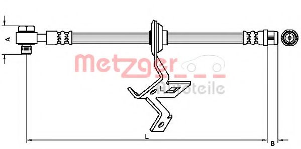 METZGER 4116208 Тормозной шланг для MERCEDES-BENZ M-CLASS (Мэрcэдэс-бэнз М-cласс) METZGER 4116208 Тормозной шланг для MERCEDES-BENZ M-CLASS (Мэрcэдэс-бэнз М-cласс)