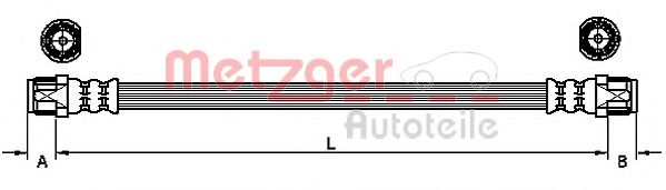 METZGER 4110224 Тормозной шланг для CITROËN C-ELYSEE (CитроËн С-элизе (Елесей)) METZGER 4110224 Тормозной шланг для CITROËN C-ELYSEE (CитроËн С-элизе (Елесей))
