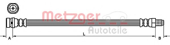METZGER 4111214 Тормозной шланг для FORD (Форд) METZGER 4111214 Тормозной шланг для FORD (Форд)