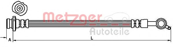 METZGER 4111234 Тормозной шланг для NISSAN TIIDA (Ниссан Т2да) METZGER 4111234 Тормозной шланг для NISSAN TIIDA (Ниссан Т2да)