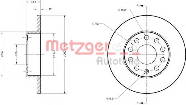 METZGER 6110030 Тормозной диск для SEAT ALTEA (Сеат Алтэа) METZGER 6110030 Тормозной диск для SEAT ALTEA (Сеат Алтэа)