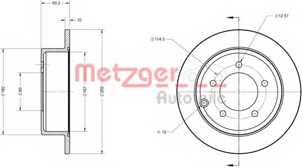 METZGER 6110122 Тормозной диск для CHRYSLER CIRRUS (Крайслер Cиррус) METZGER 6110122 Тормозной диск для CHRYSLER CIRRUS (Крайслер Cиррус)