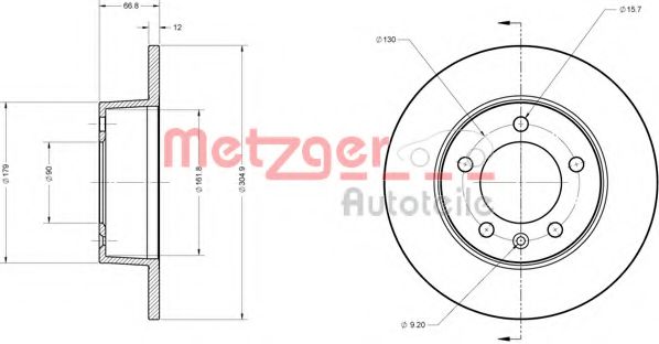 METZGER 6110201 Тормозной диск для OPEL MOVANO (Опель Моvано) METZGER 6110201 Тормозной диск для OPEL MOVANO (Опель Моvано)