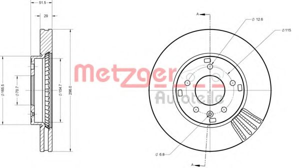 METZGER 6110256 Тормозной диск для CHEVROLET CAPTIVA (Шевроле Каптива) METZGER 6110256 Тормозной диск для CHEVROLET CAPTIVA (Шевроле Каптива)