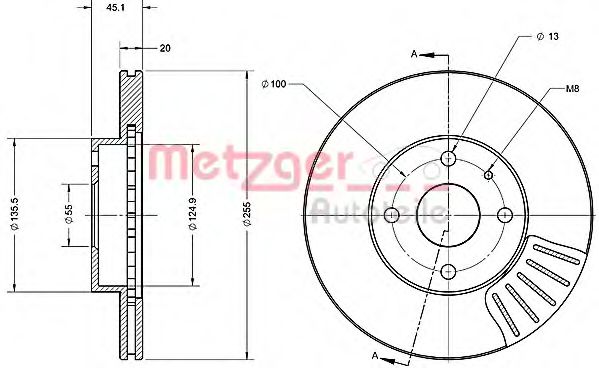 METZGER 6110270 Тормозной диск для MAZDA MIATA I (Мазда Миата и) METZGER 6110270 Тормозной диск для MAZDA MIATA I (Мазда Миата и)