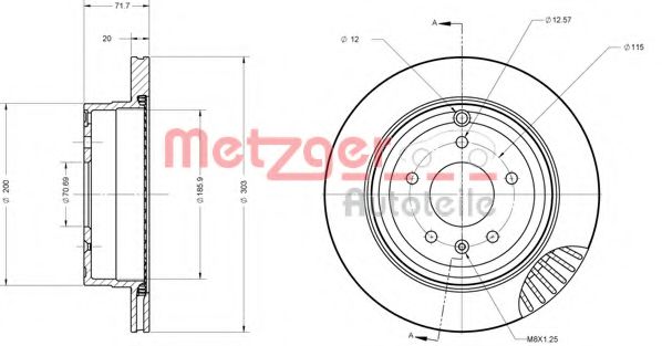 METZGER 6110294 Тормозной диск для CHEVROLET CAPTIVA (Шевроле Каптива) METZGER 6110294 Тормозной диск для CHEVROLET CAPTIVA (Шевроле Каптива)