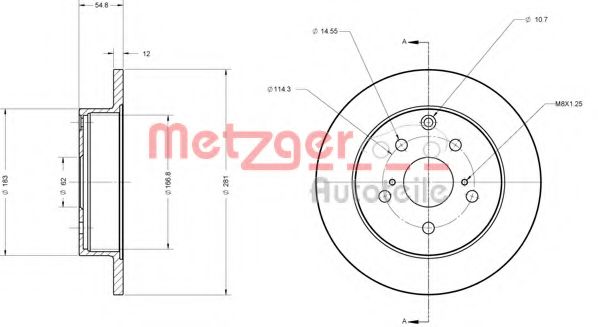 METZGER 6110394 Тормозной диск для TOYOTA RAV 4 IV (Тойота/тоета Рав 4 4) METZGER 6110394 Тормозной диск для TOYOTA RAV 4 IV (Тойота/тоета Рав 4 4)
