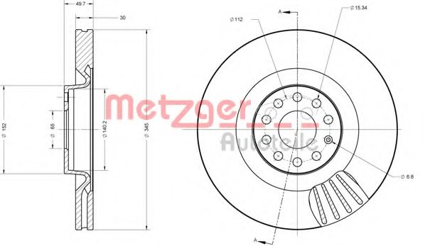 METZGER 6110465 Тормозной диск для SEAT (Сеат) METZGER 6110465 Тормозной диск для SEAT (Сеат)