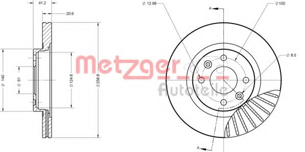 METZGER 6110551 Тормозной диск для DACIA SANDERO (Дача Сандэро) METZGER 6110551 Тормозной диск для DACIA SANDERO (Дача Сандэро)