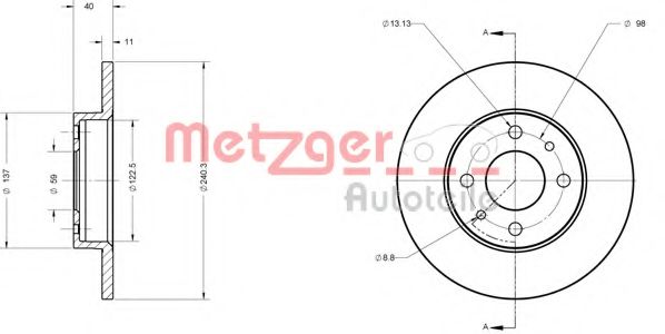 METZGER 14138 V Тормозной диск для ABARTH (Абартх) METZGER 14138 V Тормозной диск для ABARTH (Абартх)
