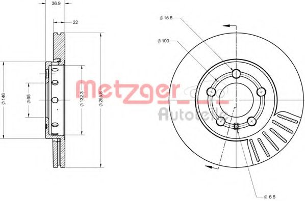 METZGER 6110627 Тормозной диск для SKODA PRAKTIK (Шкода Практик) METZGER 6110627 Тормозной диск для SKODA PRAKTIK (Шкода Практик)