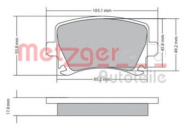METZGER 1170005 Тормозные колодки для SEAT ALTEA (Сеат Алтэа) METZGER 1170005 Тормозные колодки для SEAT ALTEA (Сеат Алтэа)