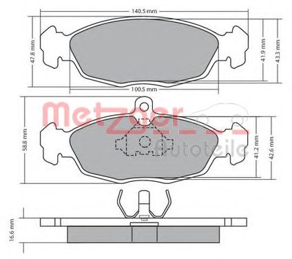 METZGER 1170015 Тормозные колодки для OPEL CORSA A (Опель Cорса а) METZGER 1170015 Тормозные колодки для OPEL CORSA A (Опель Cорса а)