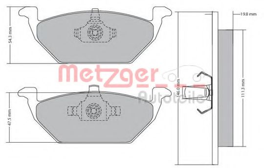 METZGER 1170027 Тормозные колодки для VOLKSWAGEN (Фольксваген) METZGER 1170027 Тормозные колодки для VOLKSWAGEN (Фольксваген)