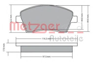 METZGER 1170029 Тормозные колодки для RENAULT KANGOO / GRAND KANGOO (Рено Кангу / гранд кангу) METZGER 1170029 Тормозные колодки для RENAULT KANGOO / GRAND KANGOO (Рено Кангу / гранд кангу)