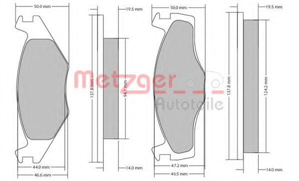 METZGER 1170033 Тормозные колодки для VOLKSWAGEN CADDY I (Фольксваген Cаддъ и) METZGER 1170033 Тормозные колодки для VOLKSWAGEN CADDY I (Фольксваген Cаддъ и)