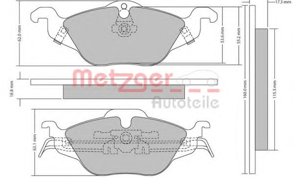 METZGER 1170063 Тормозные колодки для OPEL (Опель) METZGER 1170063 Тормозные колодки для OPEL (Опель)
