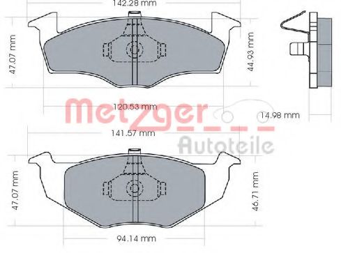 METZGER 1170072 Тормозные колодки для SEAT TOLEDO (Сеат Толэдо) METZGER 1170072 Тормозные колодки для SEAT TOLEDO (Сеат Толэдо)