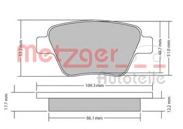 METZGER 1170106 Тормозные колодки для SEAT ALTEA (Сеат Алтэа) METZGER 1170106 Тормозные колодки для SEAT ALTEA (Сеат Алтэа)