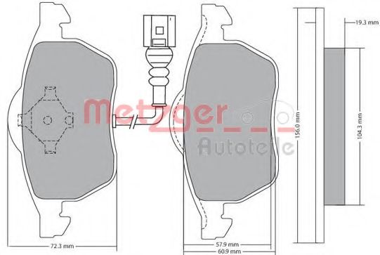METZGER 1170122 Тормозные колодки для VOLKSWAGEN (Фольксваген) METZGER 1170122 Тормозные колодки для VOLKSWAGEN (Фольксваген)