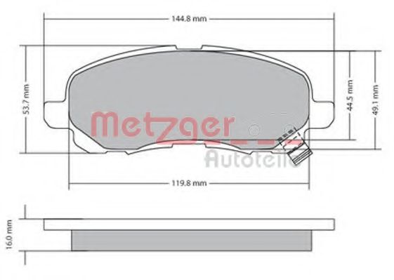 METZGER 1170133 Тормозные колодки для MITSUBISHI LANCER (Митсубиши/митсубиси Ланcэр) METZGER 1170133 Тормозные колодки для MITSUBISHI LANCER (Митсубиши/митсубиси Ланcэр)