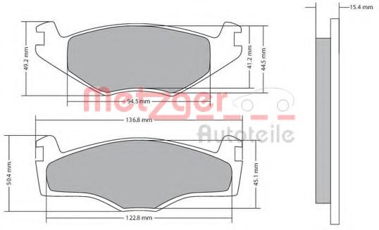 METZGER 1170136 Тормозные колодки для VOLKSWAGEN SCIROCCO (Фольксваген Сcироccо) METZGER 1170136 Тормозные колодки для VOLKSWAGEN SCIROCCO (Фольксваген Сcироccо)