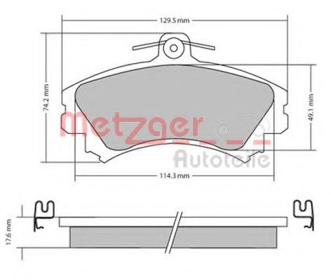 METZGER 1170166 Тормозные колодки для SMART FORFOUR (Смарт Форфоур) METZGER 1170166 Тормозные колодки для SMART FORFOUR (Смарт Форфоур)