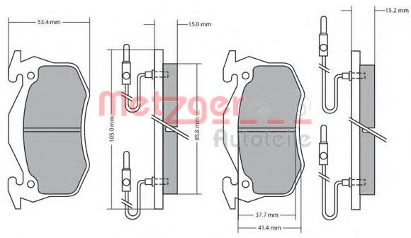 METZGER 1170176 Тормозные колодки для RENAULT SUPER 5 (Рено Супэр 5) METZGER 1170176 Тормозные колодки для RENAULT SUPER 5 (Рено Супэр 5)
