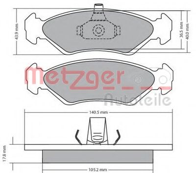 METZGER 1170182 Тормозные колодки для FORD FIESTA (Форд Фиэста) METZGER 1170182 Тормозные колодки для FORD FIESTA (Форд Фиэста)
