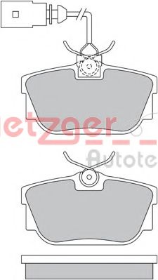 METZGER 1170109 Тормозные колодки для VOLKSWAGEN T4 CARAVELLE (Фольксваген Т4 cараvэллэ) METZGER 1170109 Тормозные колодки для VOLKSWAGEN T4 CARAVELLE (Фольксваген Т4 cараvэллэ)