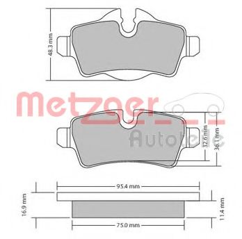 METZGER 1170201 Тормозные колодки для MINI MINI CLUBVAN (Мини Мини cлубvан) METZGER 1170201 Тормозные колодки для MINI MINI CLUBVAN (Мини Мини cлубvан)
