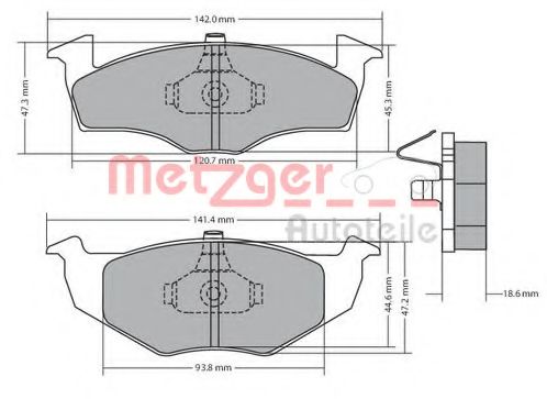 METZGER 1170217 Тормозные колодки для SEAT TOLEDO (Сеат Толэдо) METZGER 1170217 Тормозные колодки для SEAT TOLEDO (Сеат Толэдо)