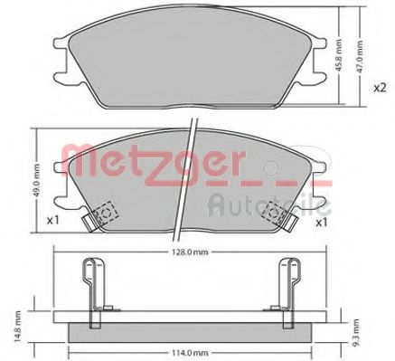 METZGER 1170224 Тормозные колодки для HYUNDAI EXCEL (Хендай Эxcэл) METZGER 1170224 Тормозные колодки для HYUNDAI EXCEL (Хендай Эxcэл)