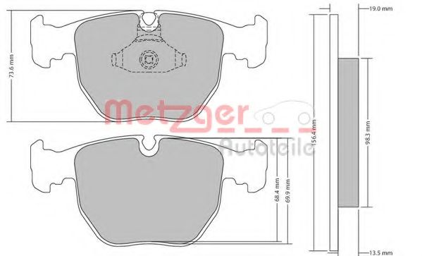 METZGER 1170238 Тормозные колодки для BMW (Бмв) METZGER 1170238 Тормозные колодки для BMW (Бмв)