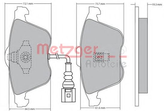 METZGER 1170263 Тормозные колодки для SKODA SUPERB (Шкода Суперб) METZGER 1170263 Тормозные колодки для SKODA SUPERB (Шкода Суперб)