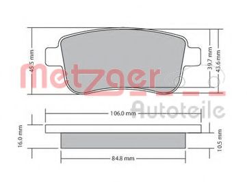 METZGER 1170300 Тормозные колодки для RENAULT GRAN III (Рено Гран 3) METZGER 1170300 Тормозные колодки для RENAULT GRAN III (Рено Гран 3)