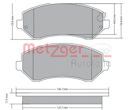 METZGER 1170378 Тормозные колодки для CHRYSLER TOWN COUNTRY IV (Крайслер Таун кантри 4) METZGER 1170378 Тормозные колодки для CHRYSLER TOWN COUNTRY IV (Крайслер Таун кантри 4)