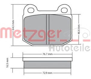 METZGER 1170425 Тормозные колодки для OPEL ASCONA B (Опель Асcона б) METZGER 1170425 Тормозные колодки для OPEL ASCONA B (Опель Асcона б)