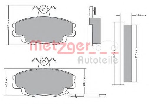 METZGER 1170427 Тормозные колодки для RENAULT FUEGO (Рено Фуэго) METZGER 1170427 Тормозные колодки для RENAULT FUEGO (Рено Фуэго)