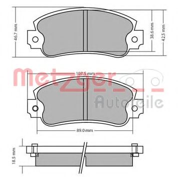 METZGER 1170449 Тормозные колодки для FIAT SUPERBRAVO (Фиат Супербраvо) METZGER 1170449 Тормозные колодки для FIAT SUPERBRAVO (Фиат Супербраvо)