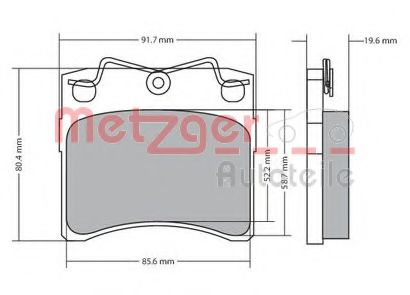METZGER 1170663 Тормозные колодки для VOLKSWAGEN (Фольксваген) METZGER 1170663 Тормозные колодки для VOLKSWAGEN (Фольксваген)