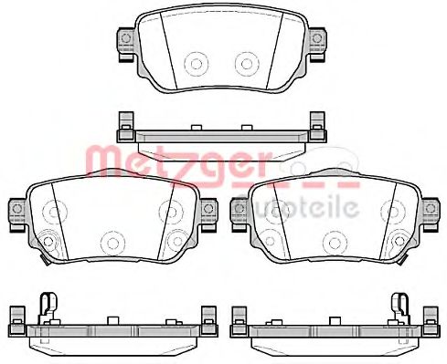 METZGER 1170802 Тормозные колодки для NISSAN QASHQAI 2 (Ниссан Кашкай 2)