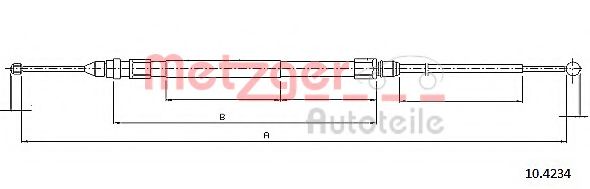 METZGER 10.4234 Трос, стояночная тормозная система для BMW (Бмв) METZGER 10.4234 Трос, стояночная тормозная система для BMW (Бмв)